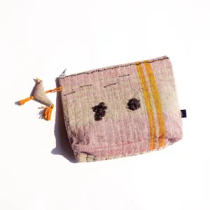 Organic Cotton Small Travel Pouch/Toiletry Bag