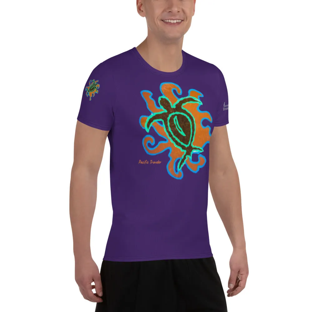 Pacific Traveler All-Over Print Men's Athletic T-shirt
