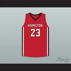 Patrick Baldwin Jr 23 Sussex Hamilton High School Chargers Red Basketball Jersey 4