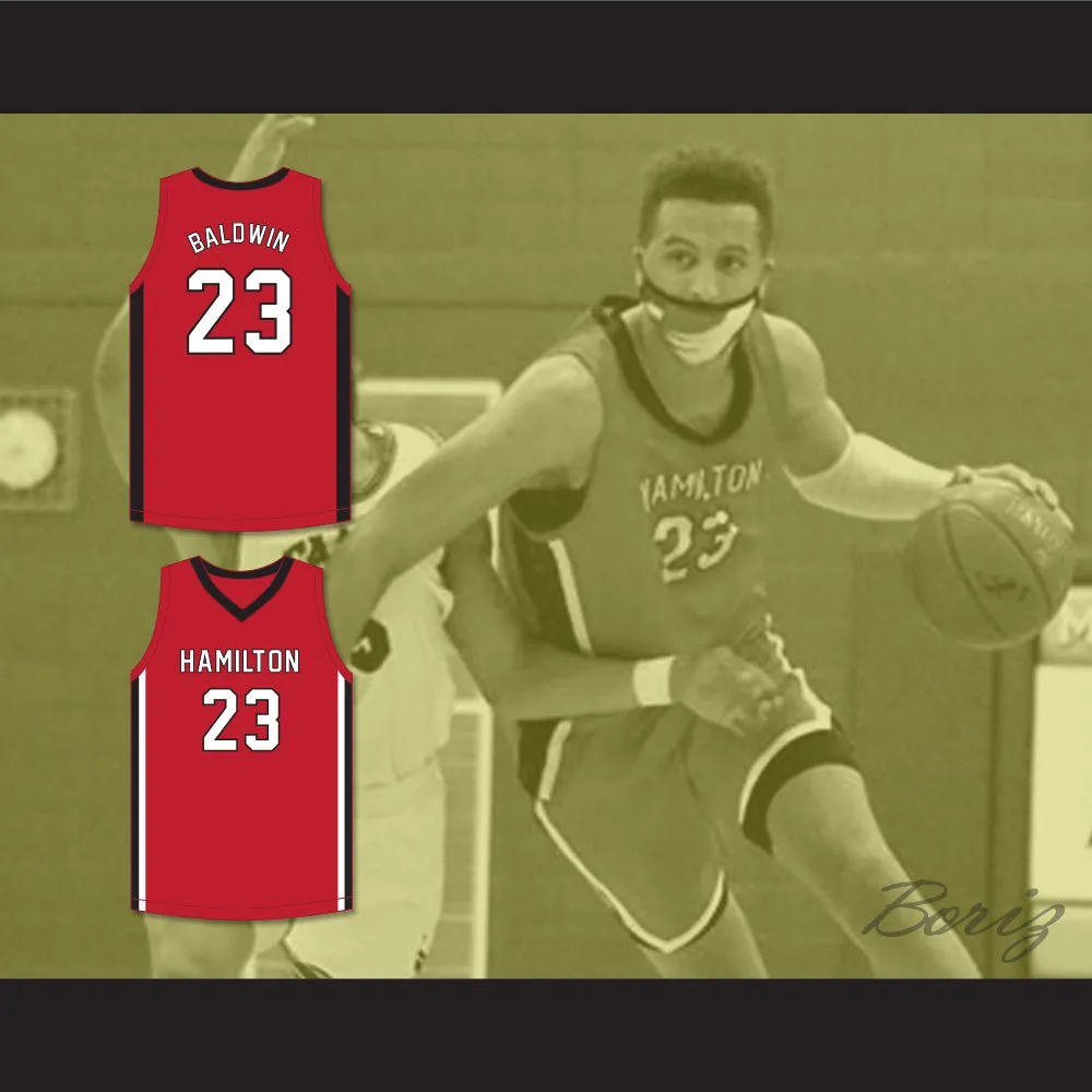 Patrick Baldwin Jr 23 Sussex Hamilton High School Chargers Red Basketball Jersey 4