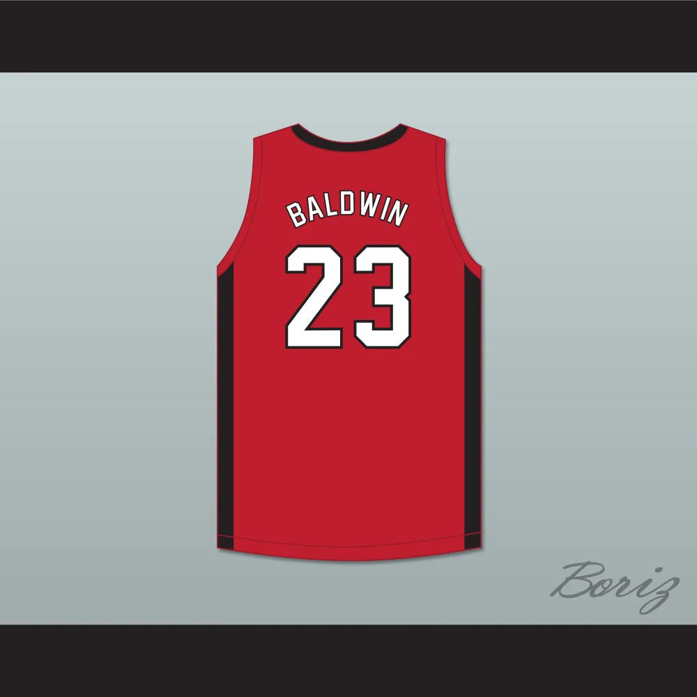 Patrick Baldwin Jr 23 Sussex Hamilton High School Chargers Red Basketball Jersey 4