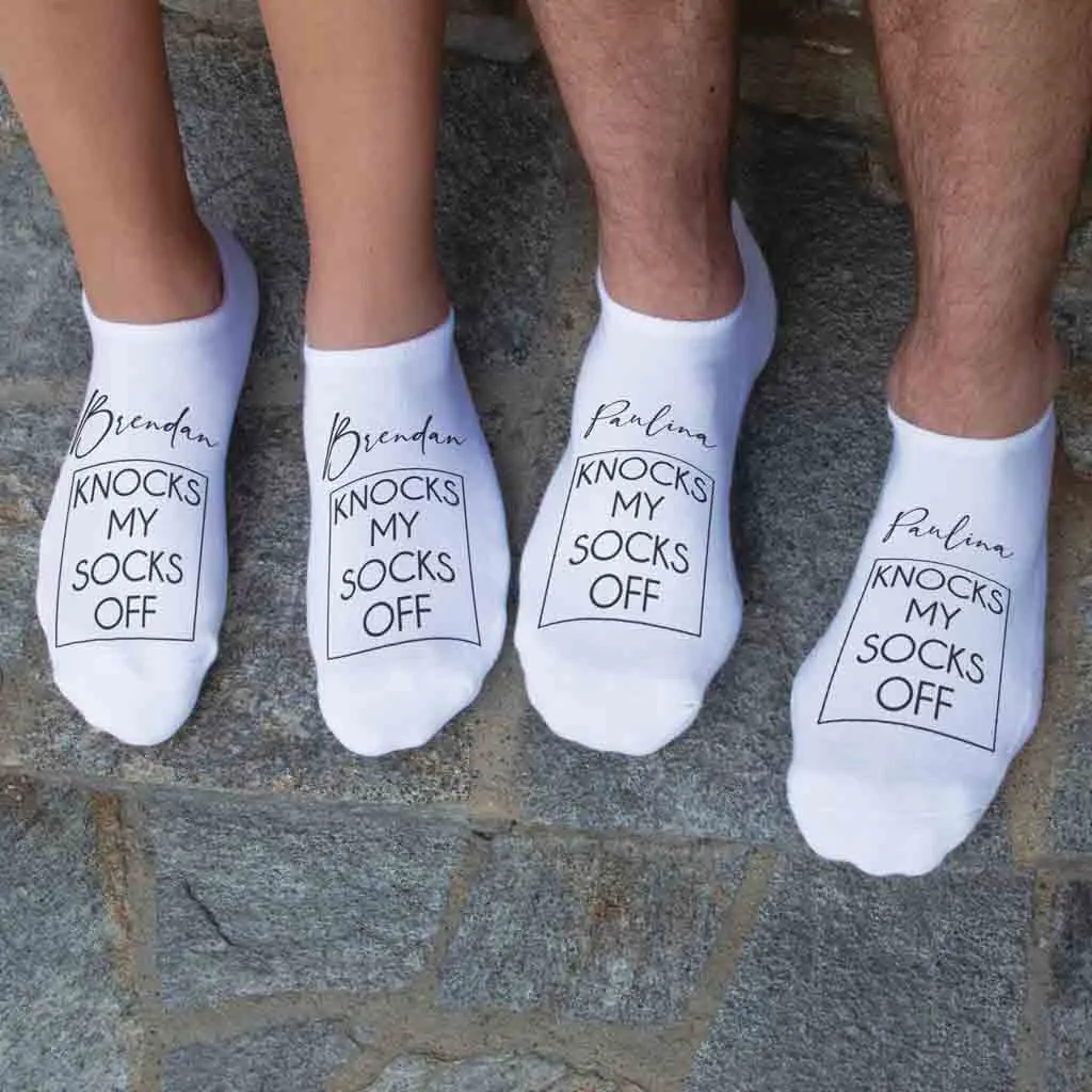 Personalized Knock My Socks Off - No Show Socks - Valentine's Day Gifts