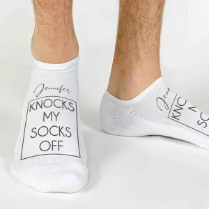 Personalized Knock My Socks Off - No Show Socks - Valentine's Day Gifts