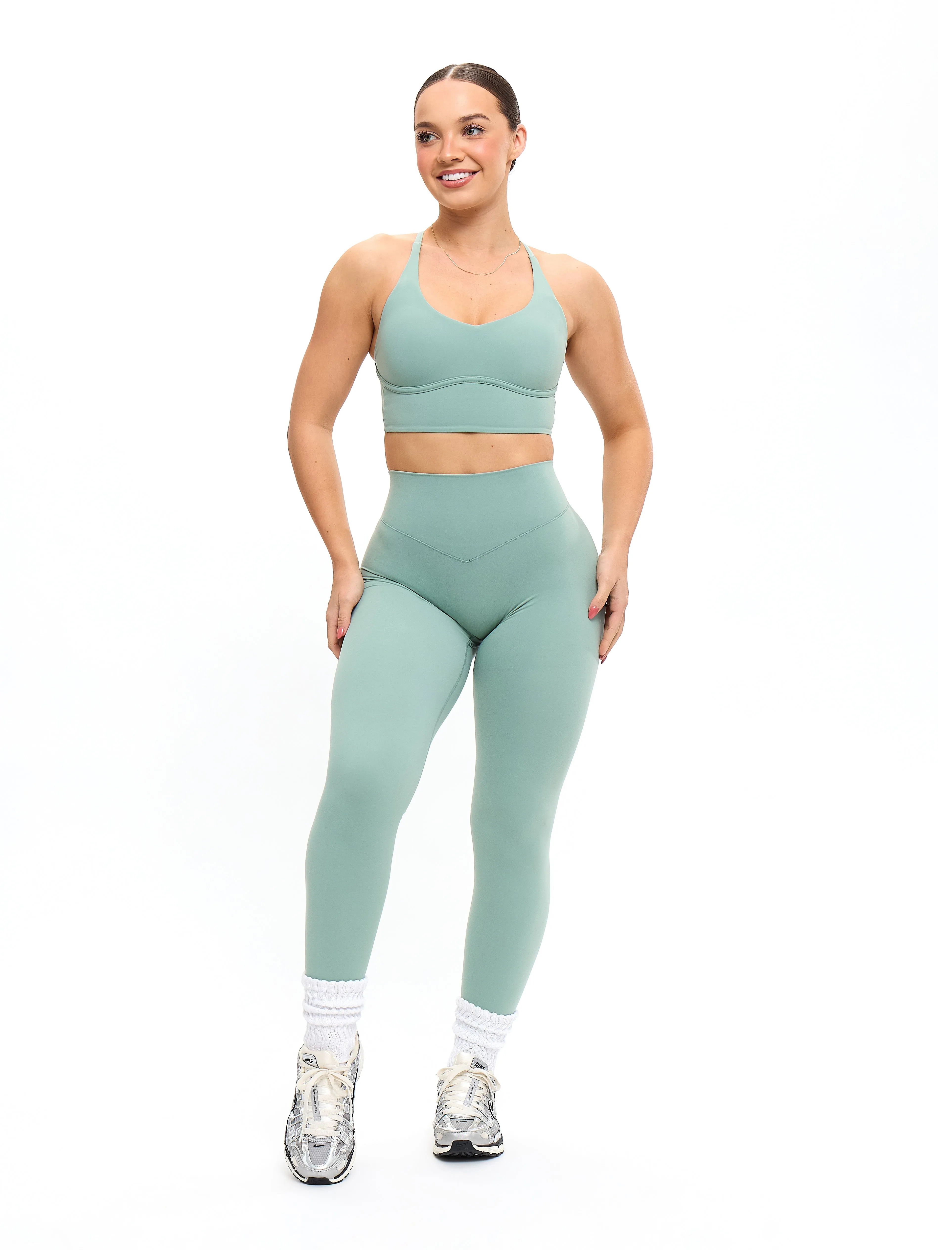Poshknit Sports Bra - Arctic Moss