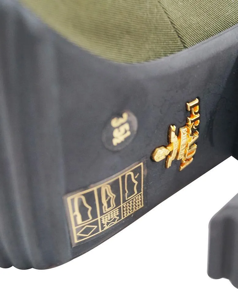 PRADA Militare Gabardine Mary Jane Rubber Cap Heel Pumps Green - Sale