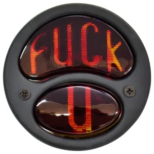 "Fuck You"  Duo Lamp Model A Motorcycle Tail Light - Black