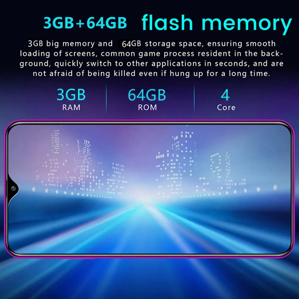 R30 pro Smart Phone 4G Network 3G   64g High Configuration Face Recognition Fingerprint Recognition Phone blue_U.S. regulations