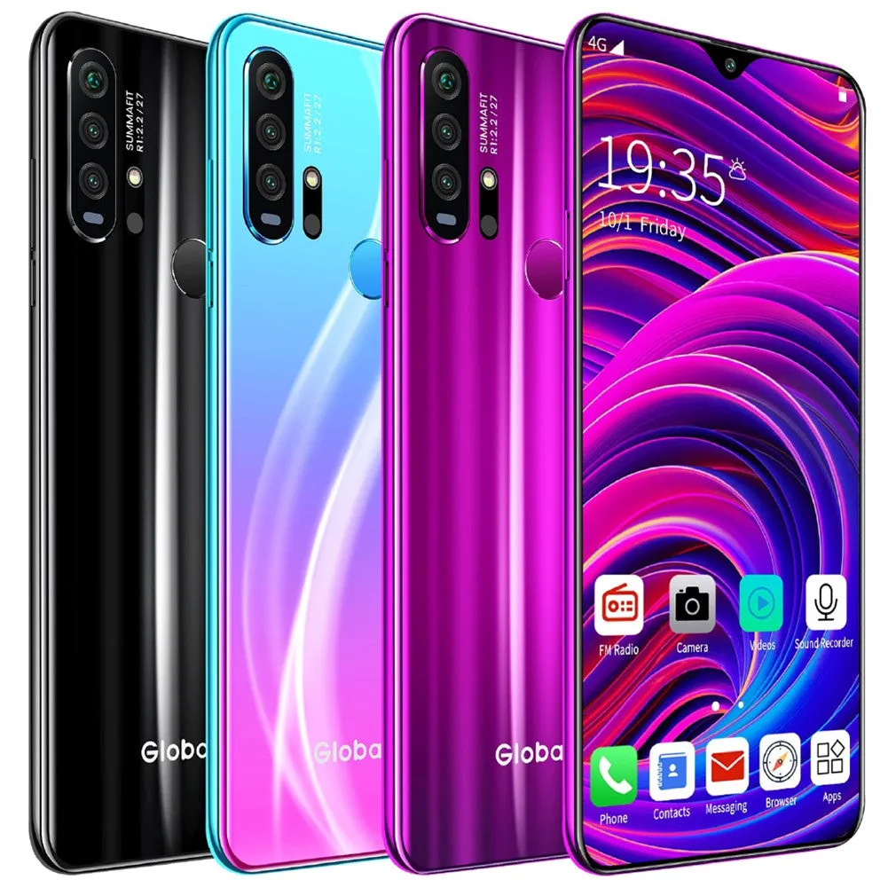 R30 pro Smart Phone 4G Network 3G   64g High Configuration Face Recognition Fingerprint Recognition Phone blue_U.S. regulations
