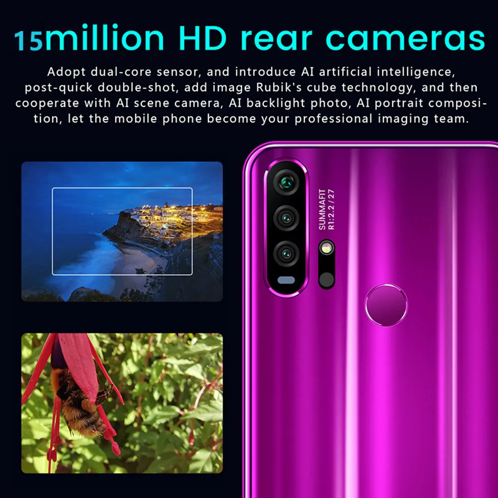 R30 pro Smart Phone 4G Network 3G   64g High Configuration Face Recognition Fingerprint Recognition Phone blue_U.S. regulations
