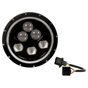 RE 7 Inch 6 LED Full Hi-Low Headlight