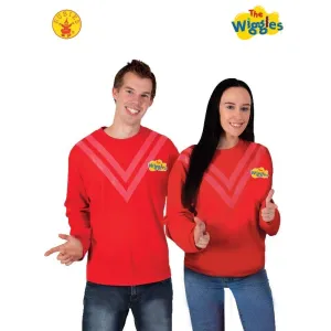 Red Wiggle Costume Top, Adult