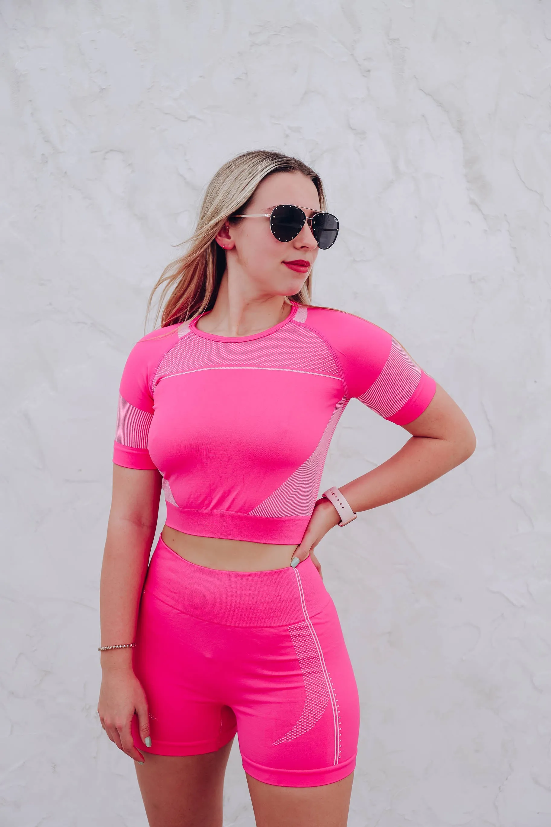 Relax N Restore Biker Short Set - Pink