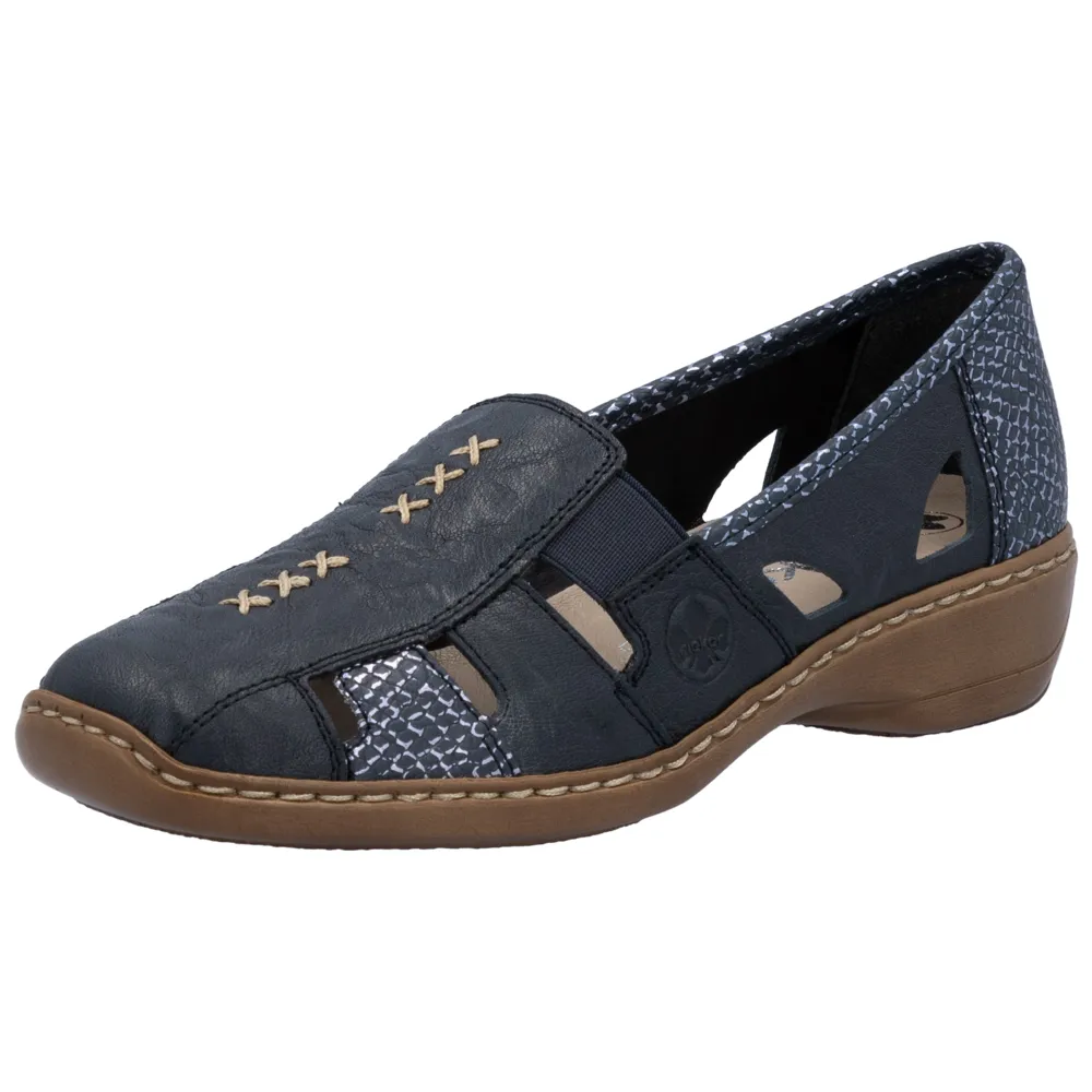 Rieker 41385-15 (Funchal) Pazifik Shoes