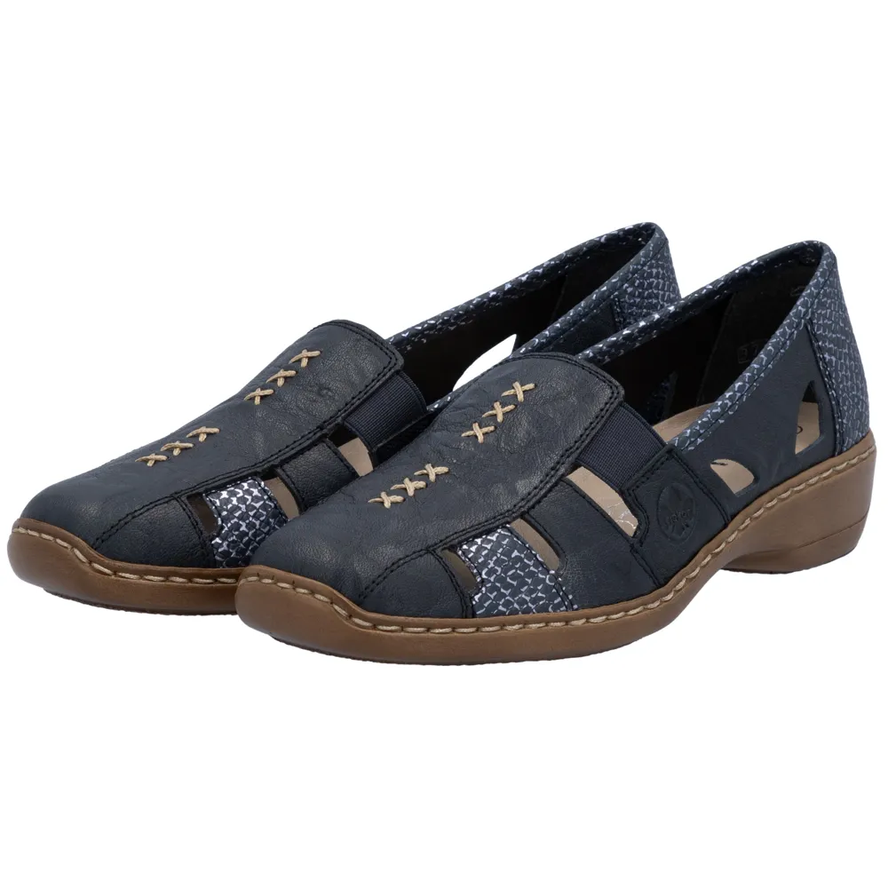 Rieker 41385-15 (Funchal) Pazifik Shoes