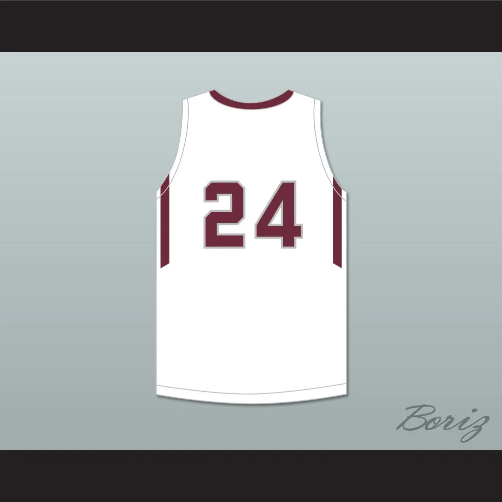 Ron Harper Jr 24 Don Bosco Preparatory High School Ironmen White Basketball Jersey 1