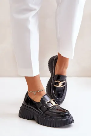 Rounded toe caps leather low shoes