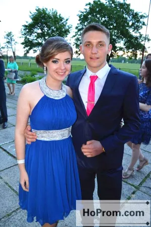 Royal Blue Chiffon Halter Prom Dresses Homecoming Dresses