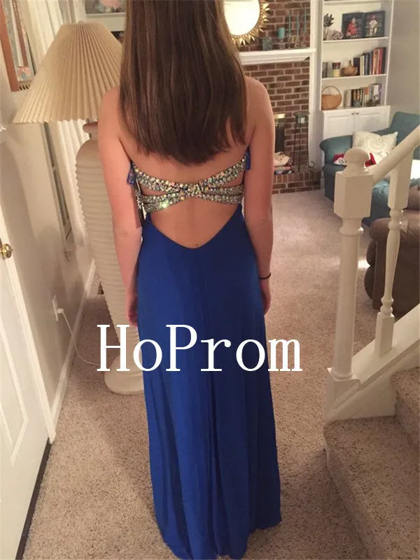 Royal Blue Prom Dresses,Sweetheart Prom Dress,Evening Dress