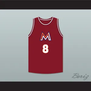 Rui Hachimura 8 Meisei High School Maroon Basketball Jersey 1