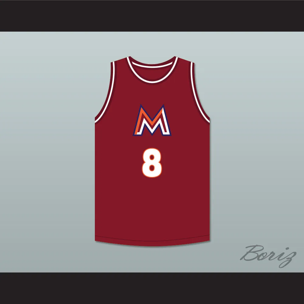 Rui Hachimura 8 Meisei High School Maroon Basketball Jersey 1