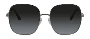 Salvatore Ferragamo SF 300S 041 Square Metal Silver Sunglasses with Grey Gradient Lens