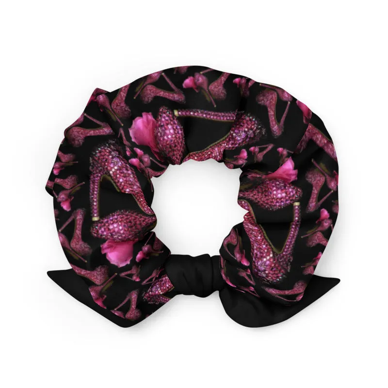Scrunchie 'Pink crystals shoes'