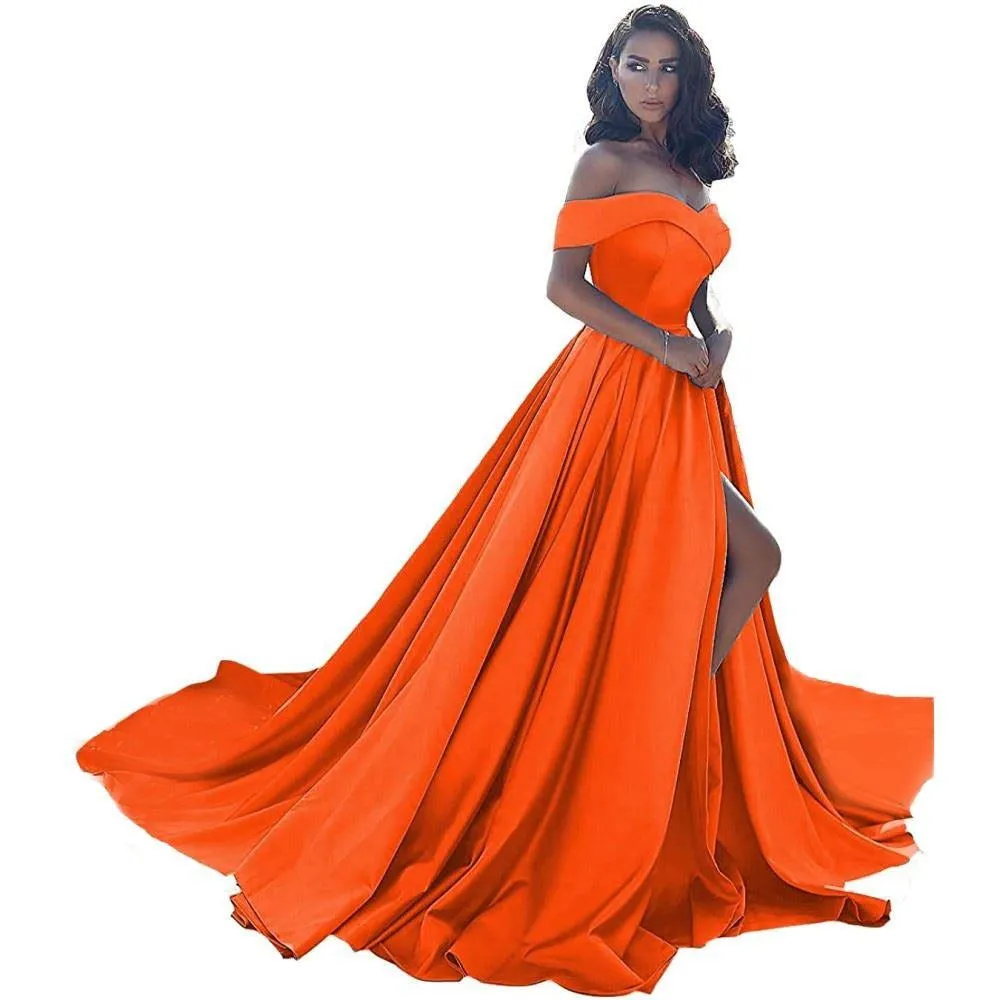 sd-hk Off Shoulder Long Wedding Tail Dresses Long Women