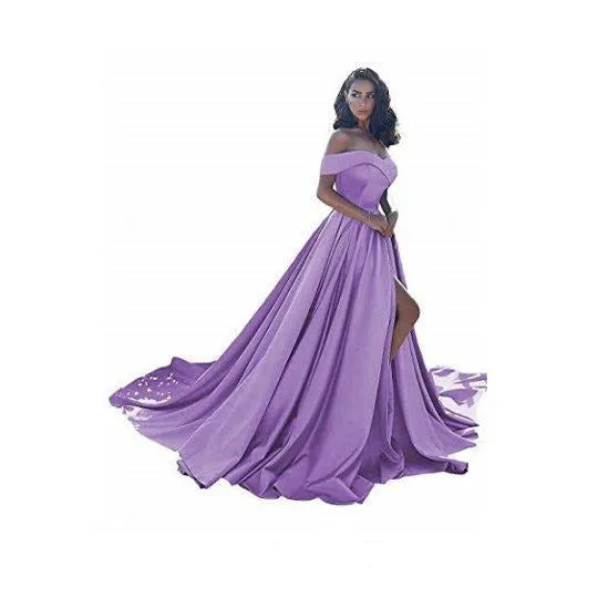 sd-hk Off Shoulder Long Wedding Tail Dresses Long Women