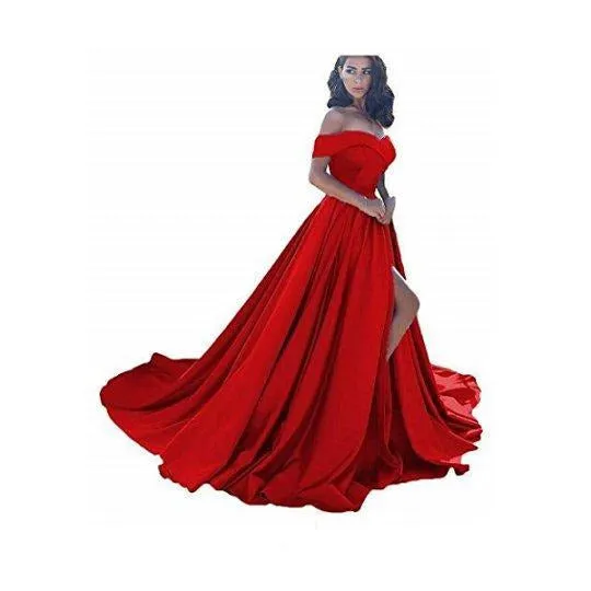 sd-hk Off Shoulder Long Wedding Tail Dresses Long Women