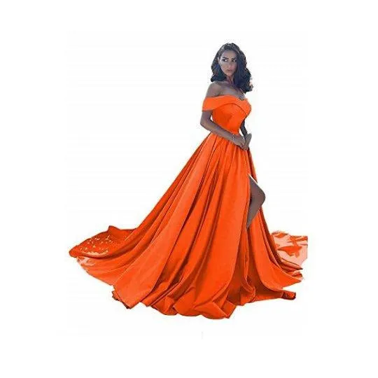 sd-hk Off Shoulder Long Wedding Tail Dresses Long Women