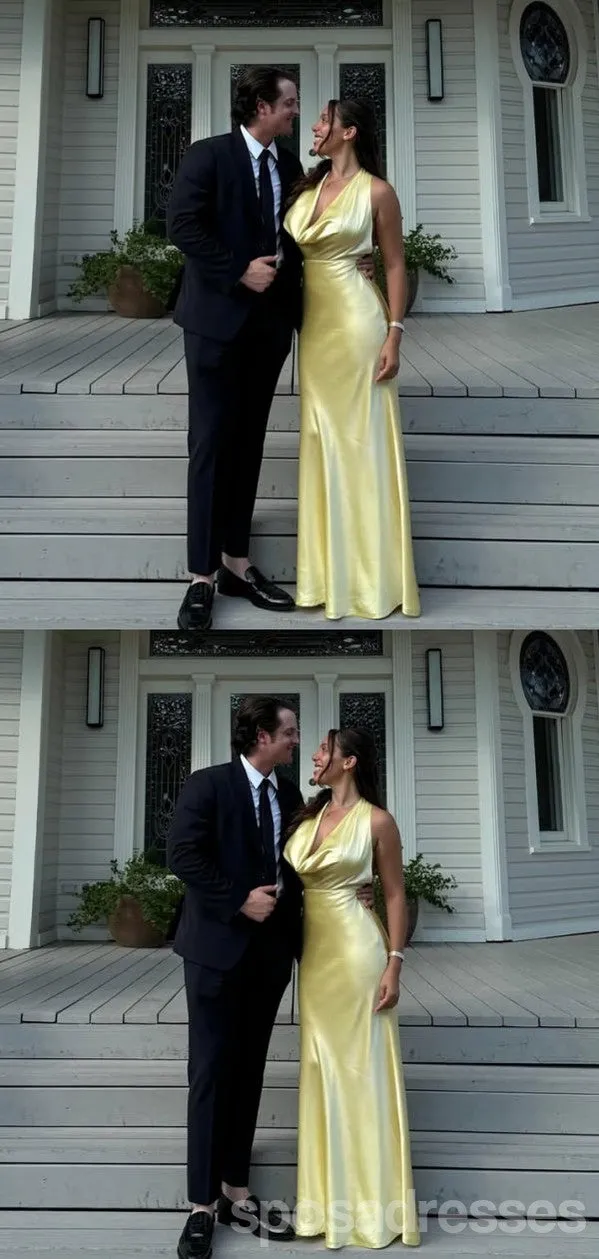 Sexy Yellow Mermaid Long Party Prom Dresses Ideas,Evening Gowns,13821
