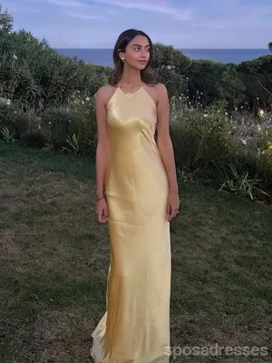 Sexy Yellow Mermaid Long Party Prom Dresses Ideas,Evening Gowns,13884
