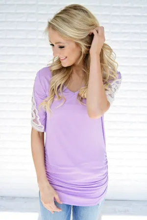 Shear Glamour Top ~ Light Purple