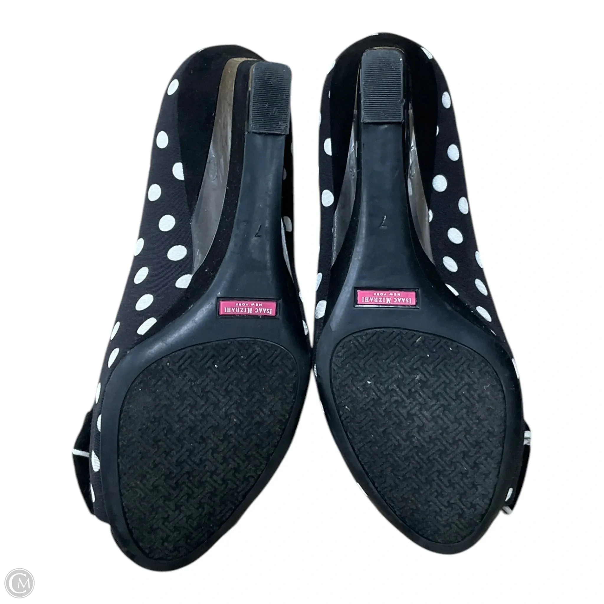 Shoes Heels Platform By Clothes Mentor In Polkadot Pattern, Size: 7