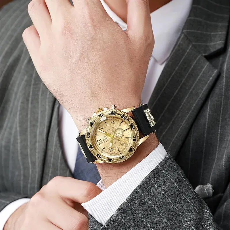 Silicone Men's Casual Sports Watch - Trendy Style