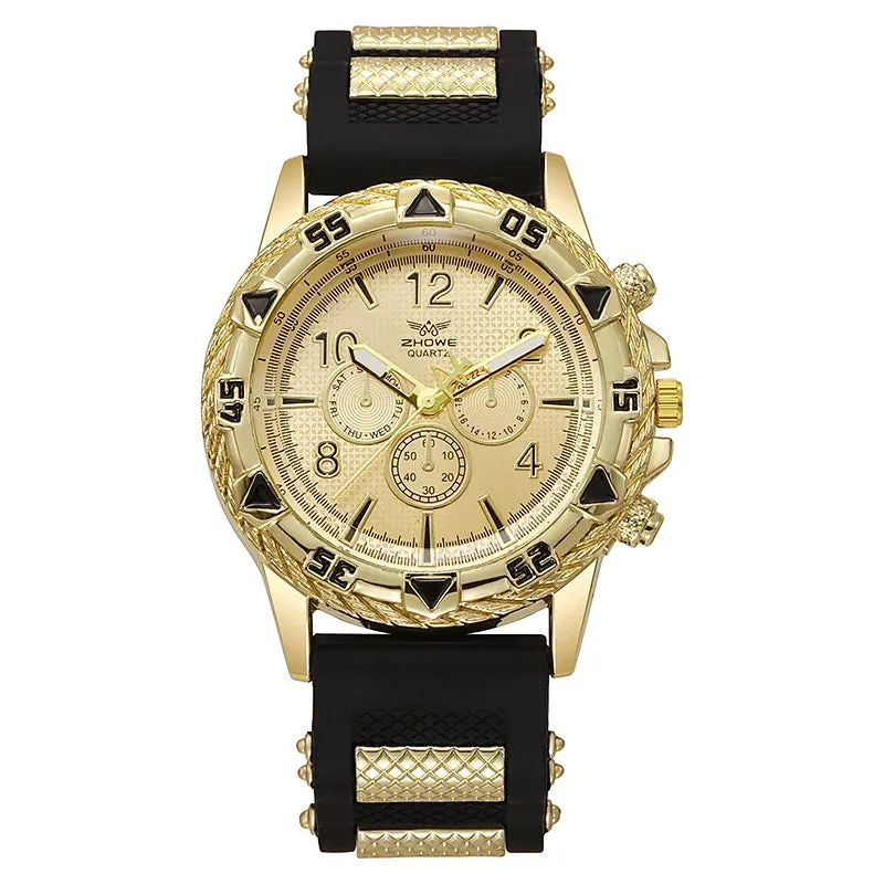 Silicone Men's Casual Sports Watch - Trendy Style