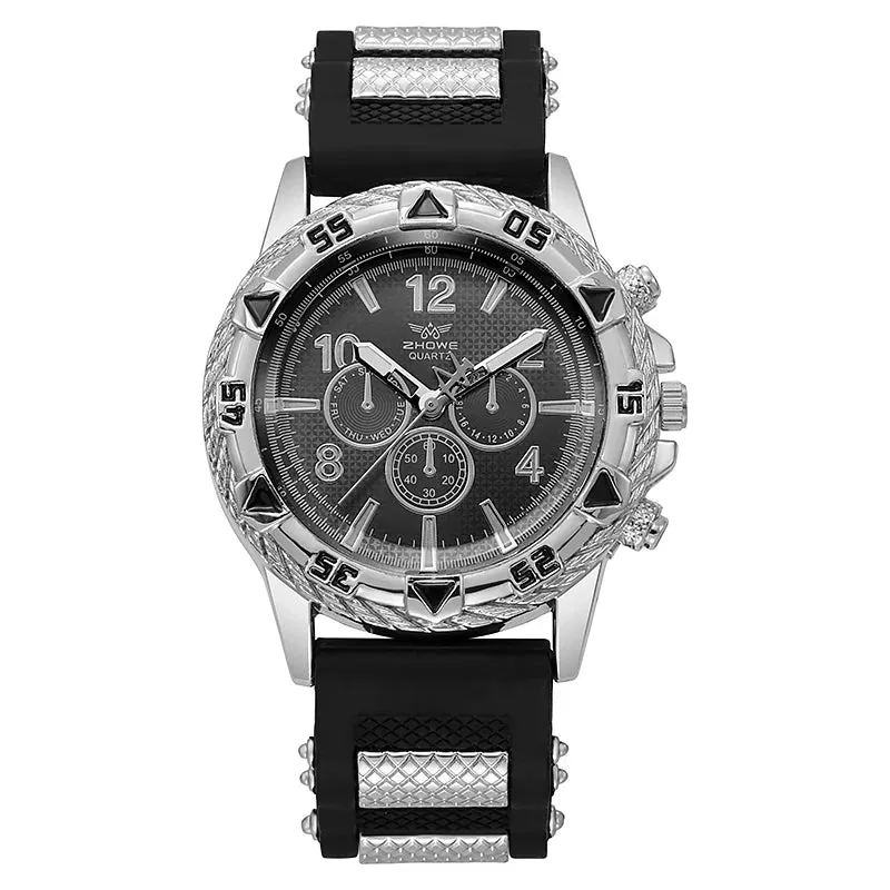 Silicone Men's Casual Sports Watch - Trendy Style