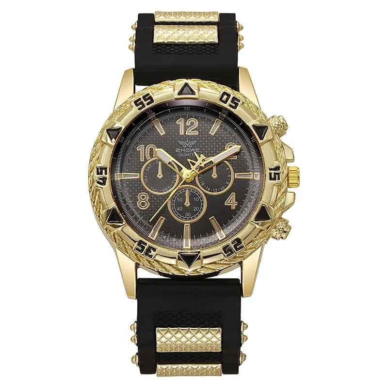 Silicone Men's Casual Sports Watch - Trendy Style