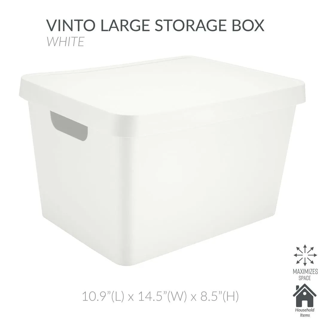 Simplify Large Vinto Storage Box with Lid in White