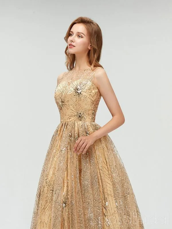 Sleeveless Long Shinning Sparkly New Arrival Unique Prom Dresses, party gown, evening dress, PD0786
