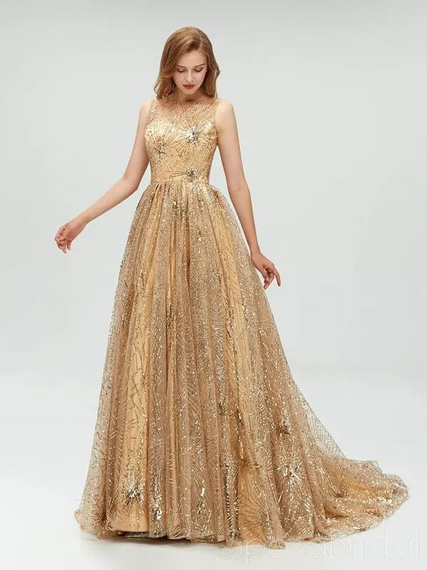 Sleeveless Long Shinning Sparkly New Arrival Unique Prom Dresses, party gown, evening dress, PD0786
