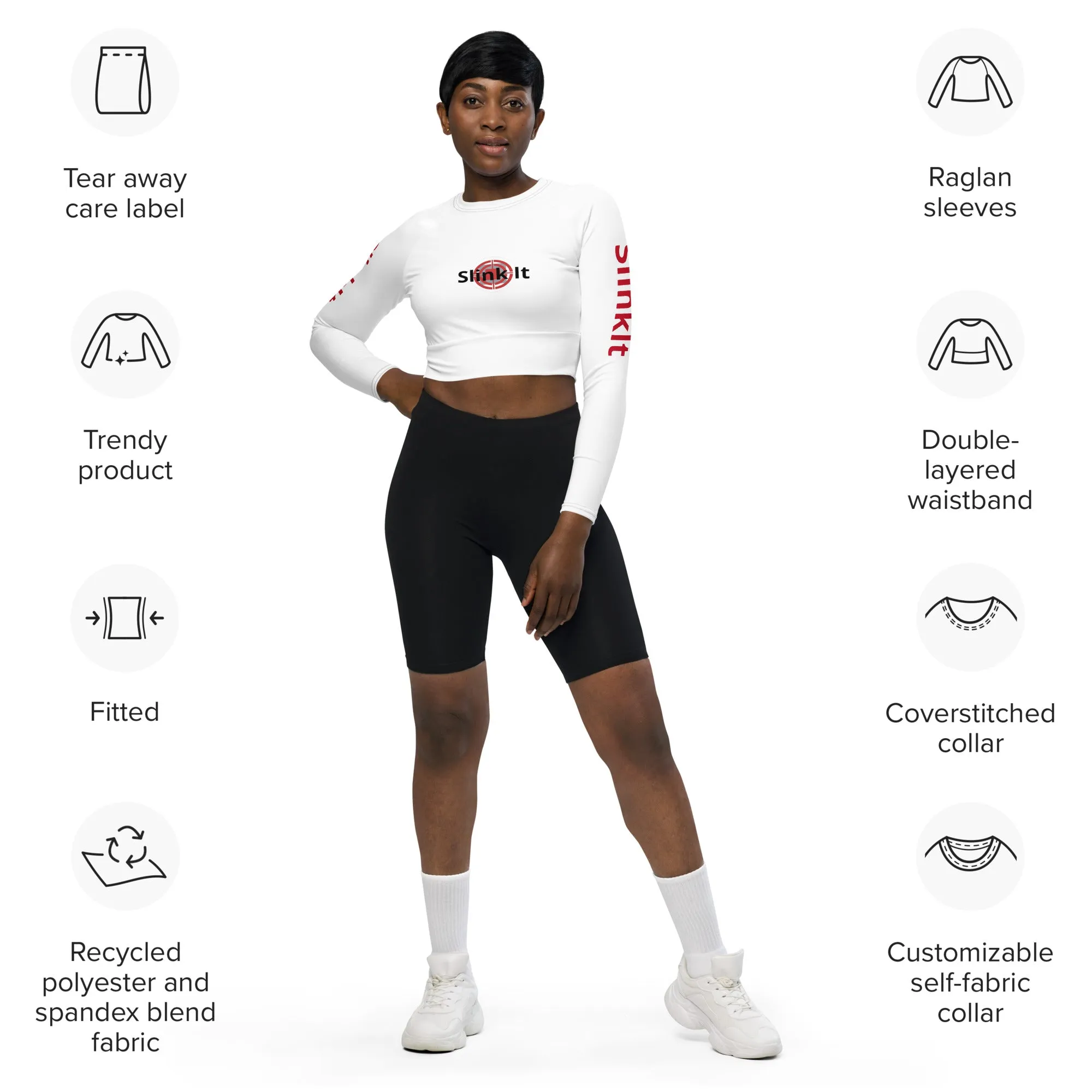 SlinkIt long-sleeve crop top