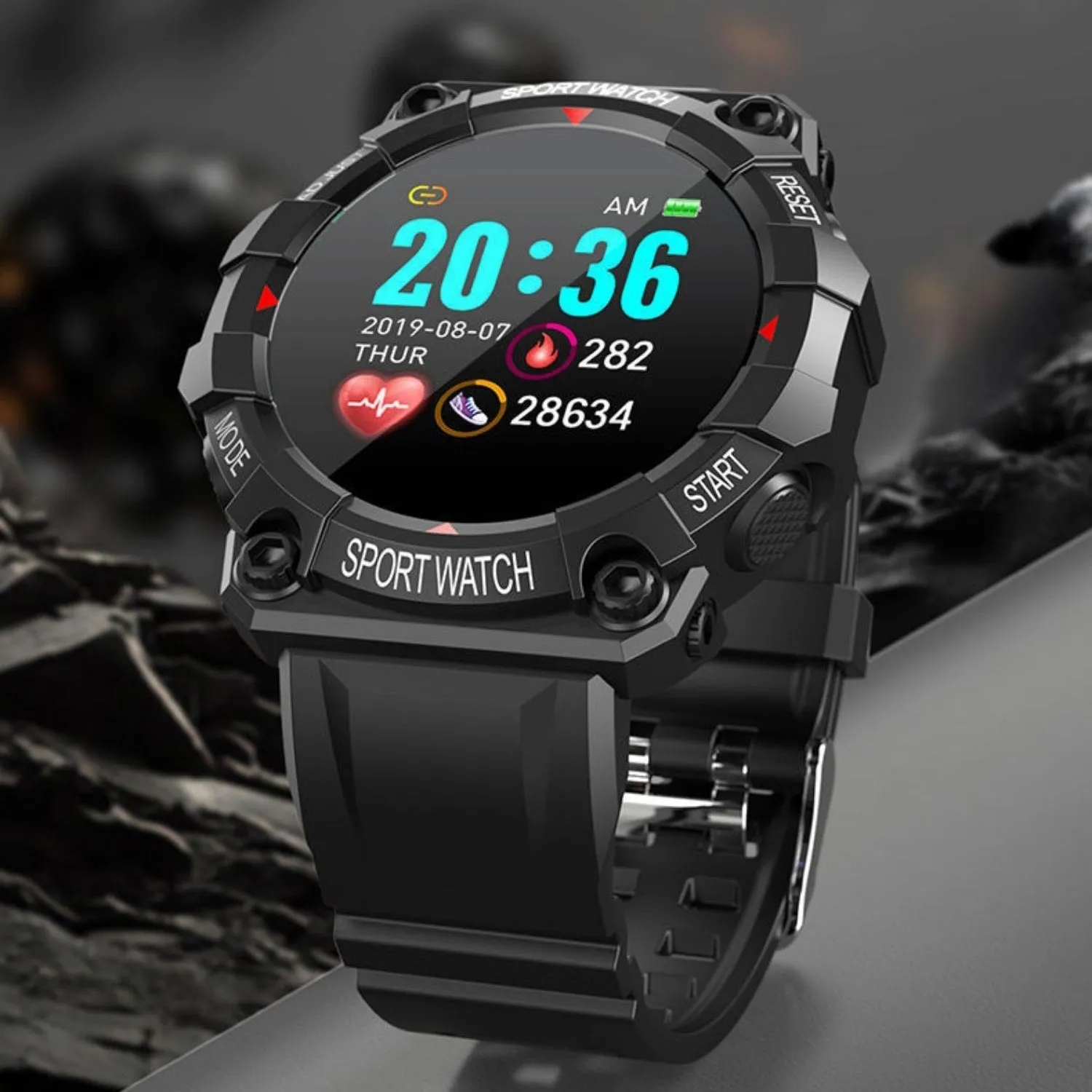 Smartwatch Sports Gear - Wielofunkcyjny Zegarek Inteligentny - Czarny