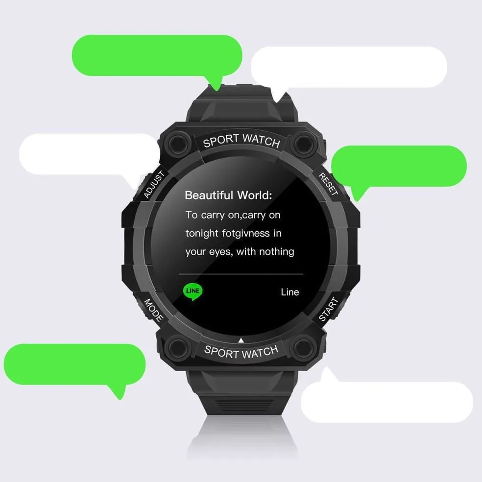 Smartwatch Sports Gear - Wielofunkcyjny Zegarek Inteligentny - Czarny