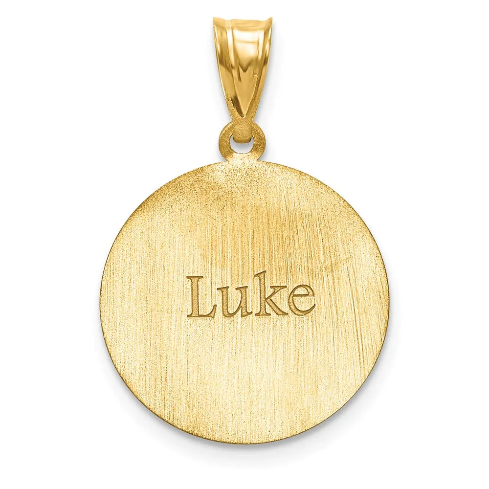 Soccer Ball with Number and Engraved Name Pendant - Sterling Silver or Solid Gold