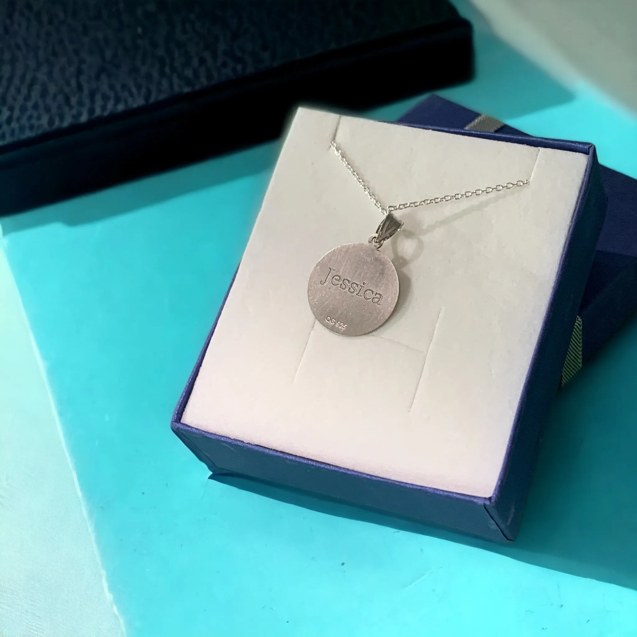 Soccer Ball with Number and Engraved Name Pendant - Sterling Silver or Solid Gold