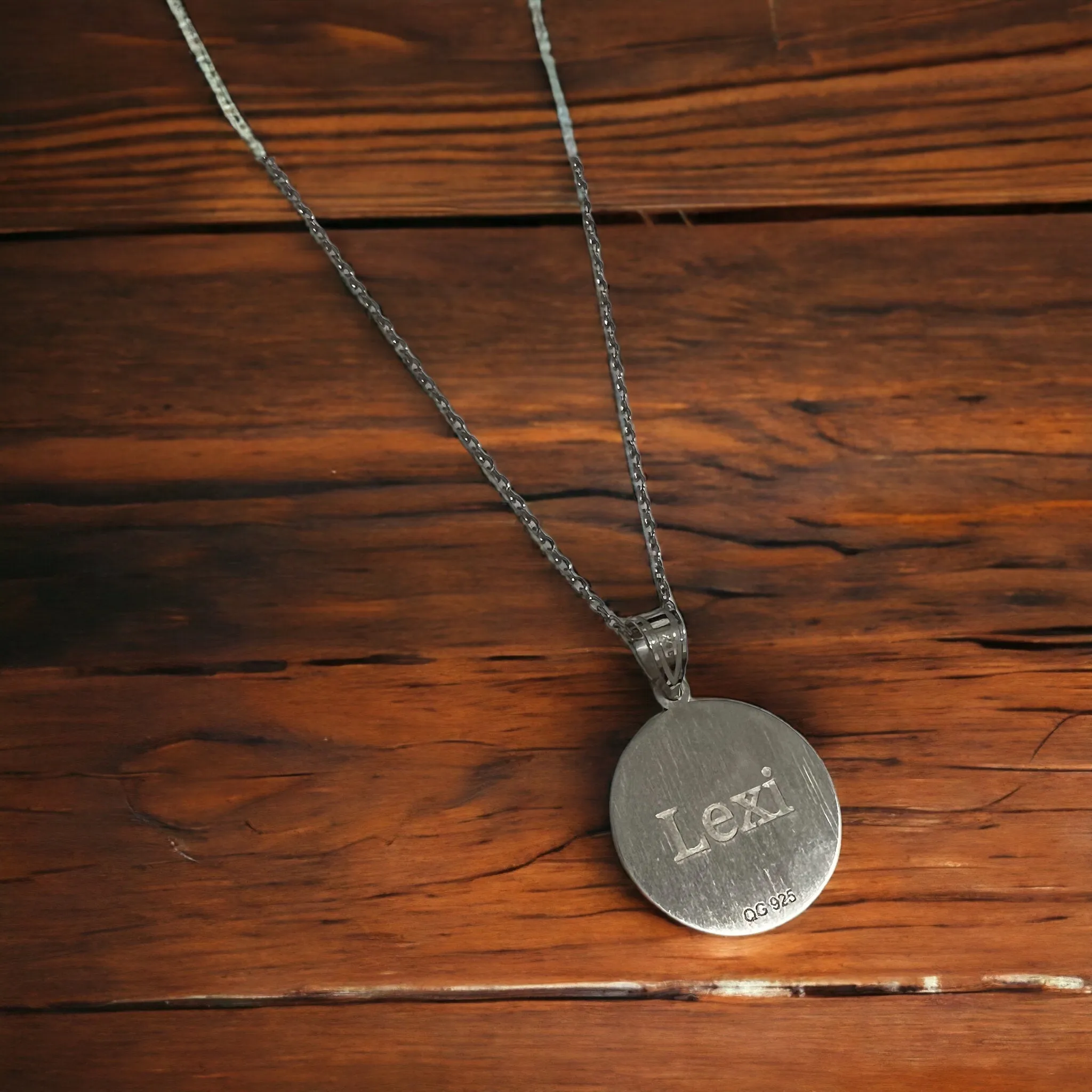 Soccer Ball with Number and Engraved Name Pendant - Sterling Silver or Solid Gold