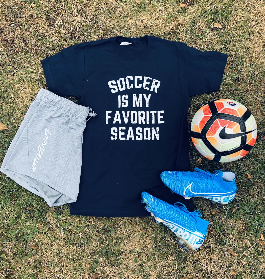 Soccer Is My Favorite Season Adult T-Shirt