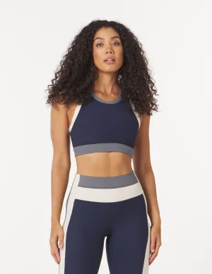 Socialite Bra: Navy/Carbon/Oatmilk