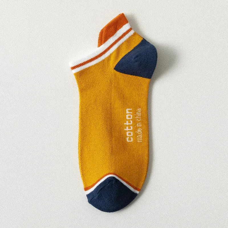 Socks Male Socks Sweat-absorbent Breathable Short Pure Cotton Socks Spring And Summer Thin Low-top Sports Mesh Men's Boat Socks